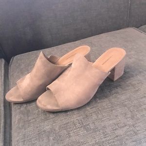 Nude Open Toe Mules